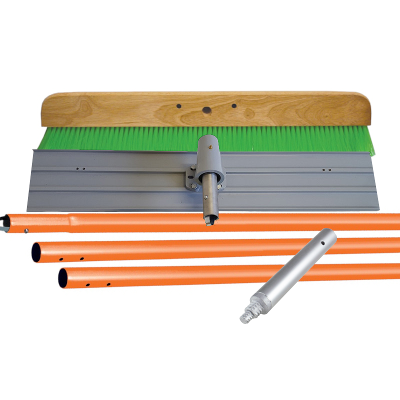 Texas Pro Orange Magnesium Bullfloat Kit with Brush and Adapter