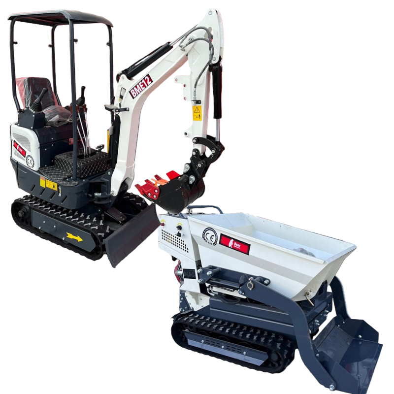 Bear 1.2 Tonne Micro Digger and Mini Track Dumper Bundle Deal