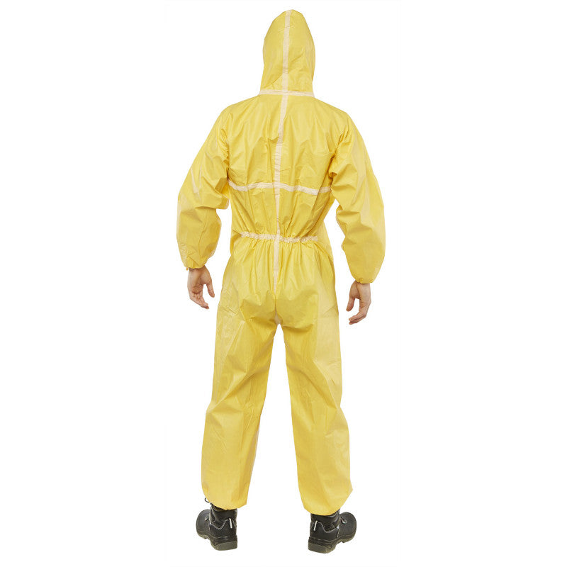 DISPOSABLE COVERALL YELLOW L MICROPOROUS TYPE 3/4/5/6