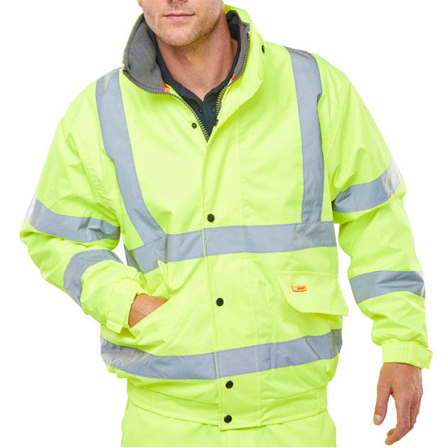 Beeswift Bomber Jacket Fleece-Lined Yellow