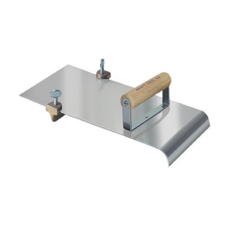 Kraft 5" x 12" 1/2"R, 3/4"D Stainless Steel Edger with Adjustable Groover