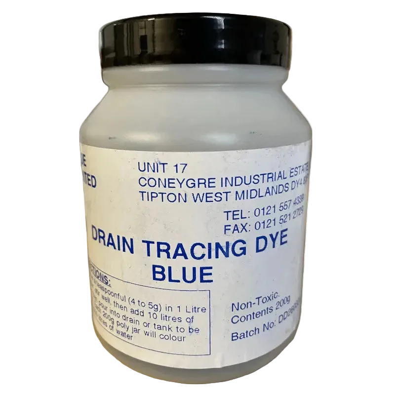 Drain Tracing Dye 200g Blue