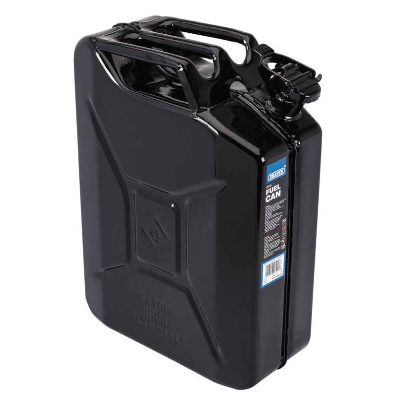Draper Steel 20 Litre Black Fuel Can