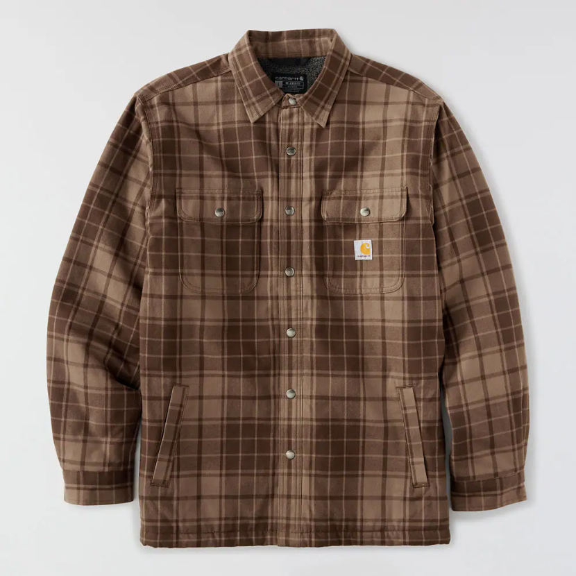 Hubbard Plaid Shirt Jacket Dark Clove