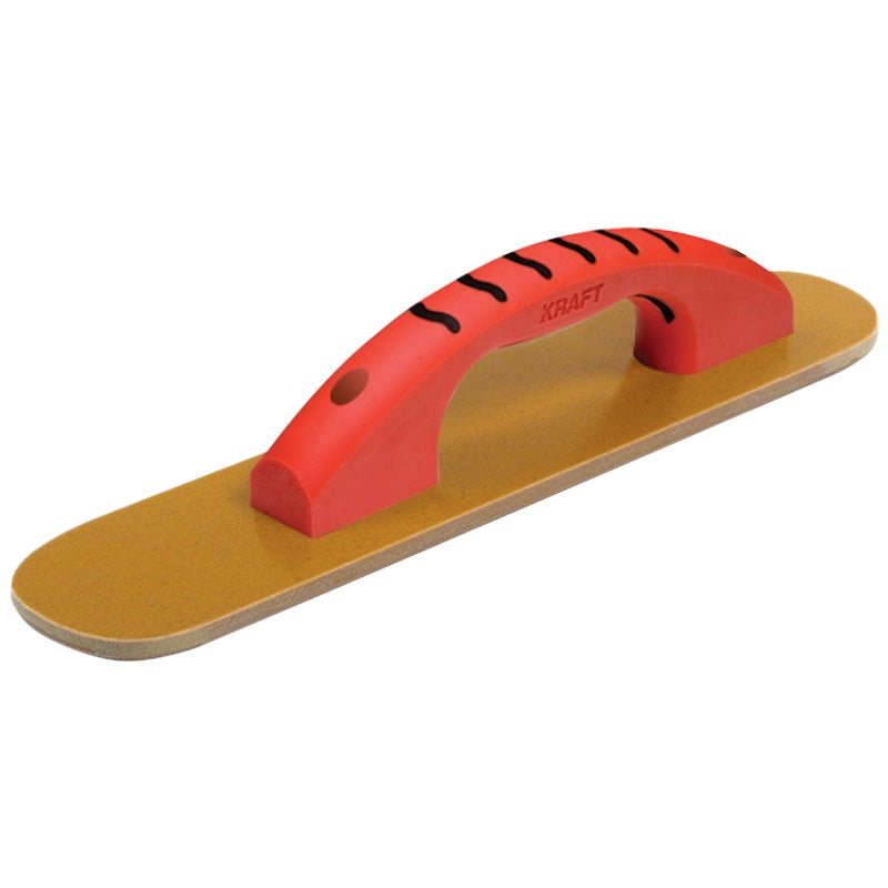 Kraft 20" x 3-1/2" Round End Laminated Resin Hand Float with ProForm® Handle
