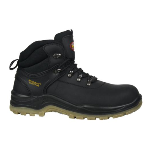 Black Laced Safety Boot
