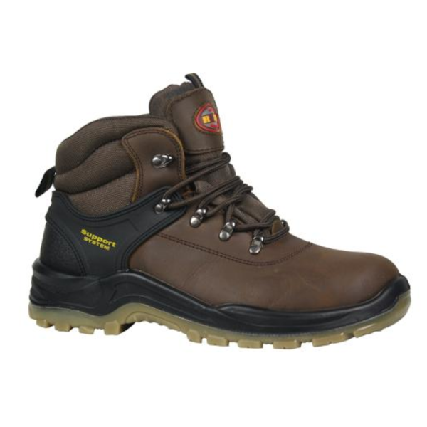 Brown Laced Safety Boot