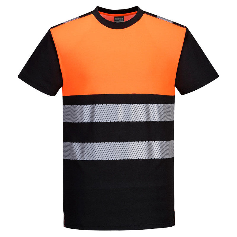 Portwest PW3 Hi-Vis Orange Cotton Comfort Class 1 T-Shirt