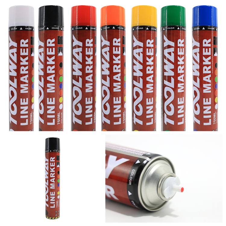 Toolway 750ML Red Line-Marking Spray Paint (Box Of 12)