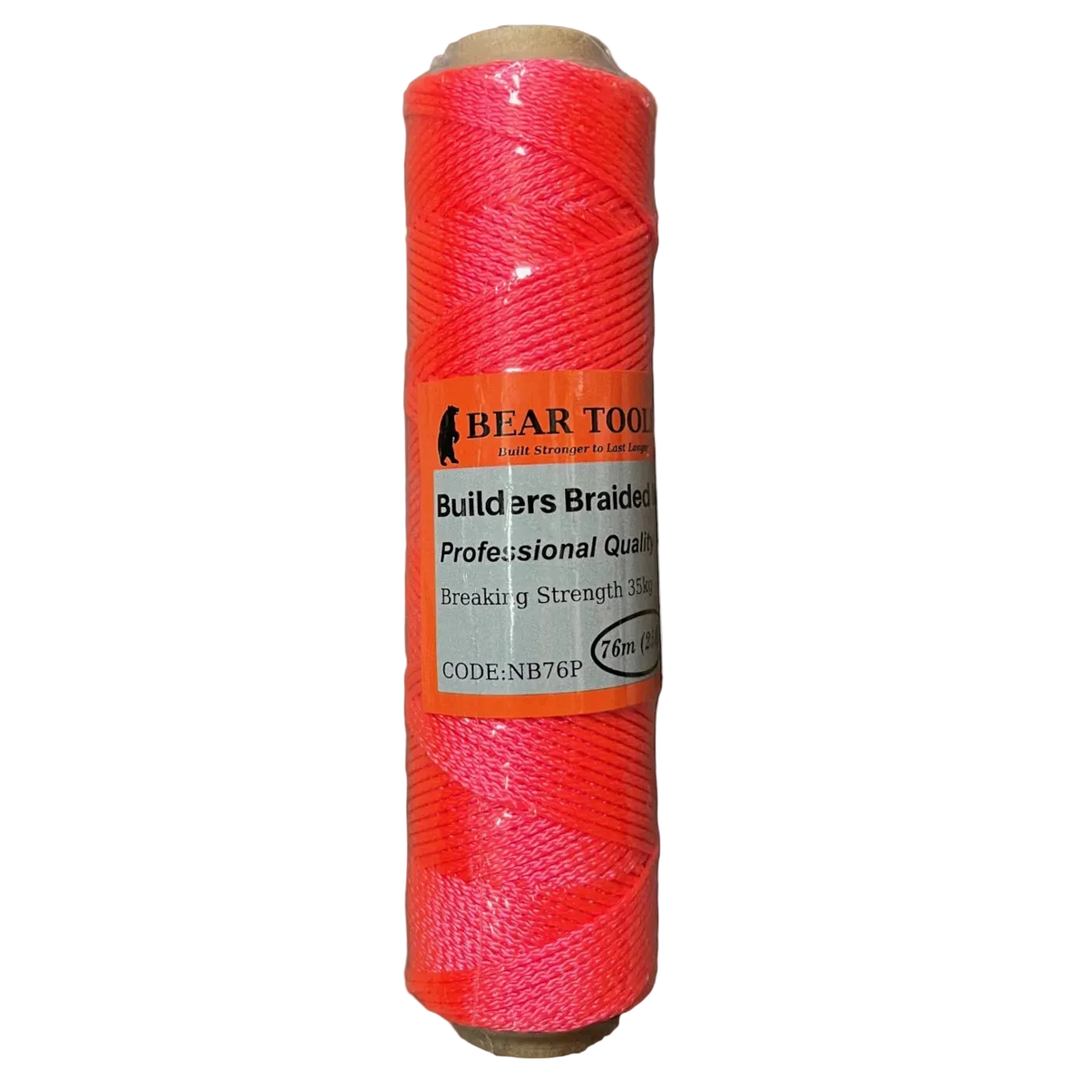 Bear Nylon braided Masons line 76m (250ft) x 1mm Pink