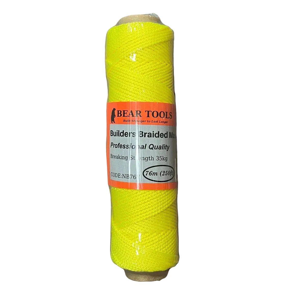 Bear Nylon Braided Masons Line 76m (250ft) x 1mm Yellow