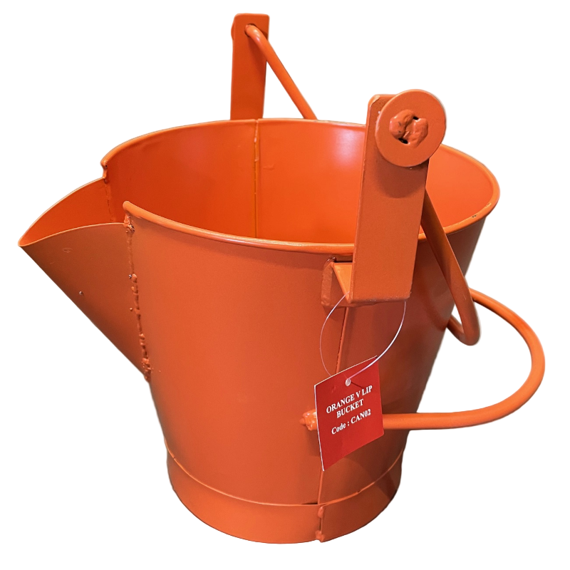 Bear Orange Steel V-Lip Tar Bucket