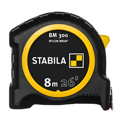 Stabila 8m (26.2 ft) BM 300 Heavy Duty Pocket Tape, metric scale