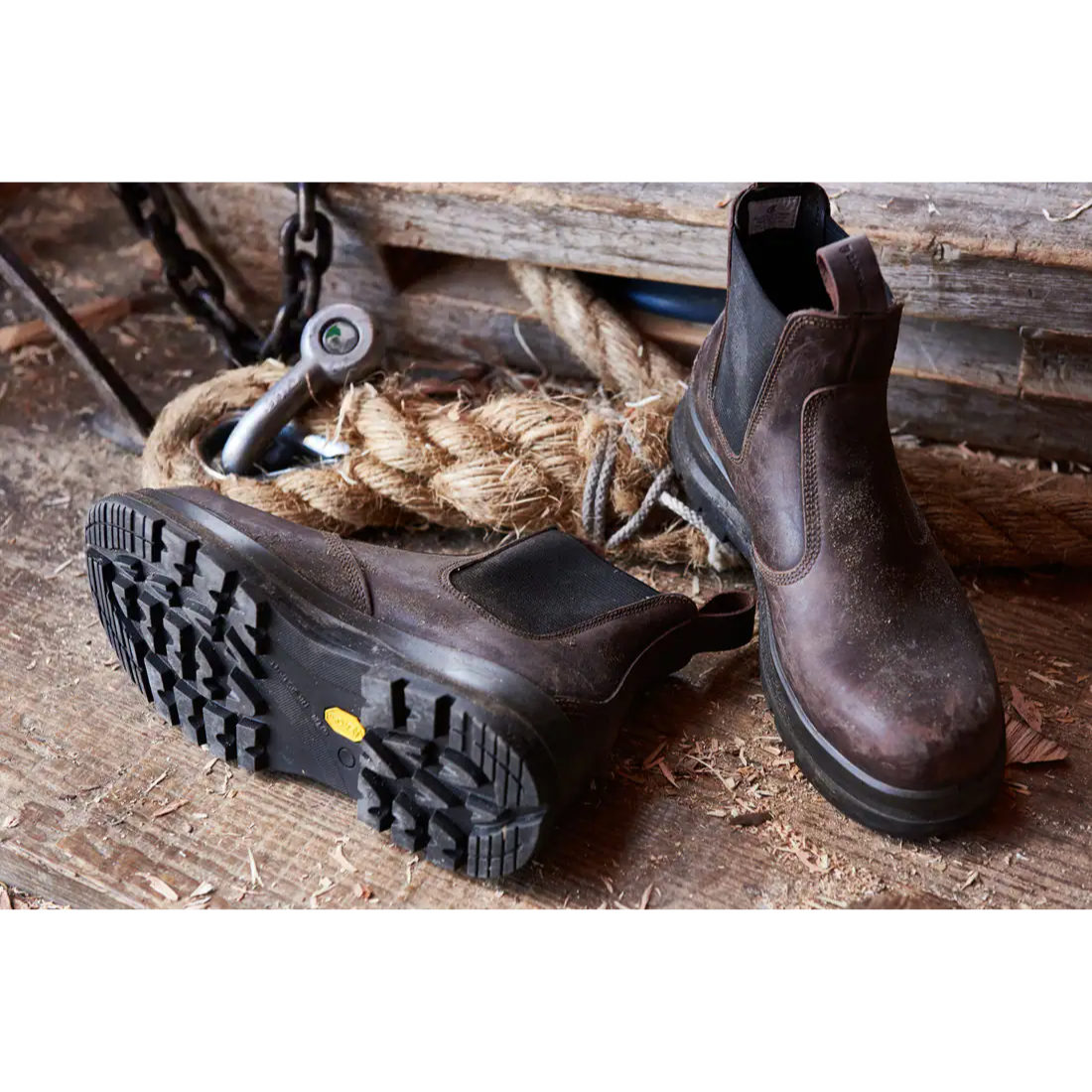 Carter Rugged Flex™ S3 Chelsea Safety Boot Dark Brown