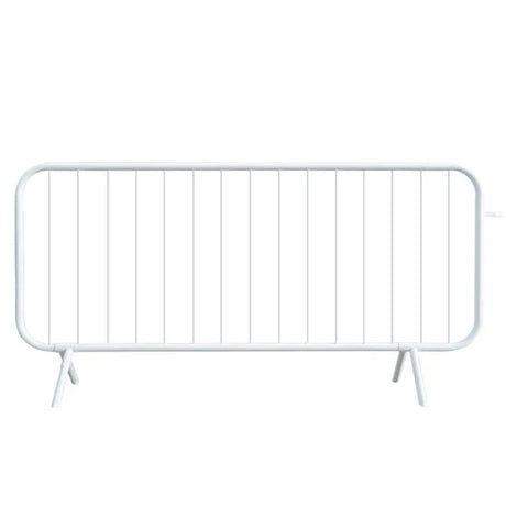 Red or White Powder Coated Crowd Control Barrier - Fixed Leg