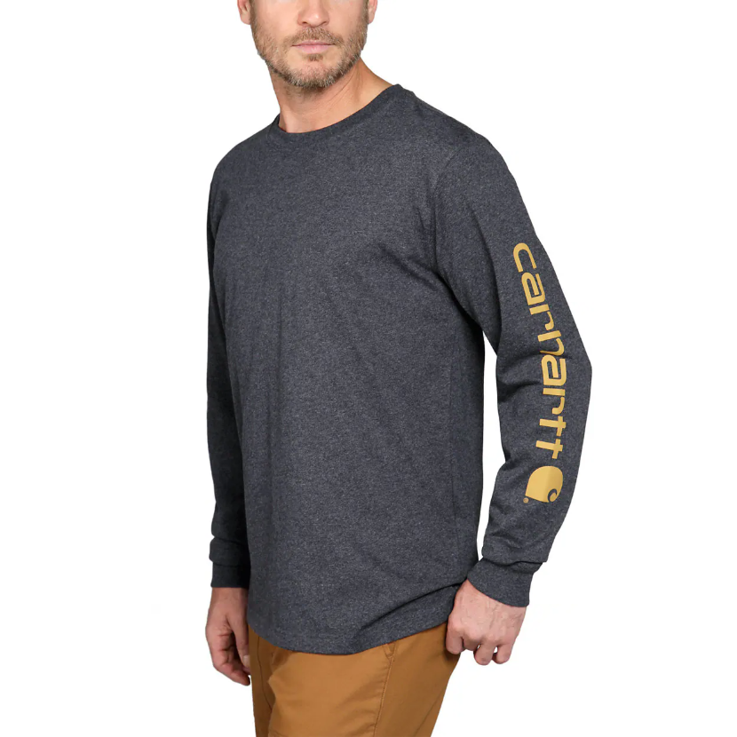 Dearborn Relaxed LS Sleeve-Logo T-Shirt Carbon Heather