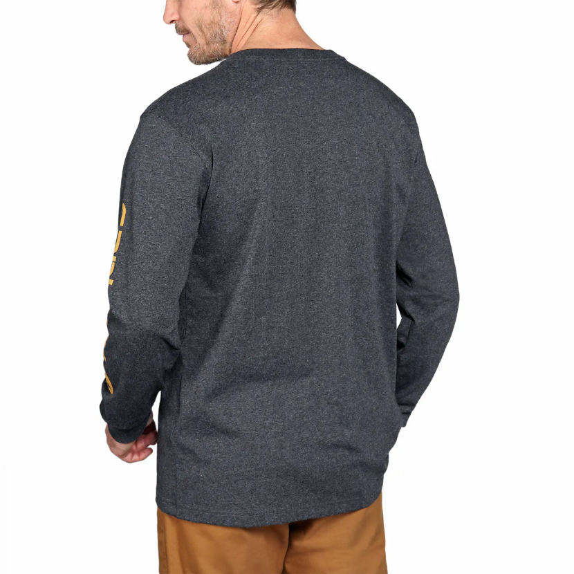 Dearborn Relaxed LS Sleeve-Logo T-Shirt Carbon Heather