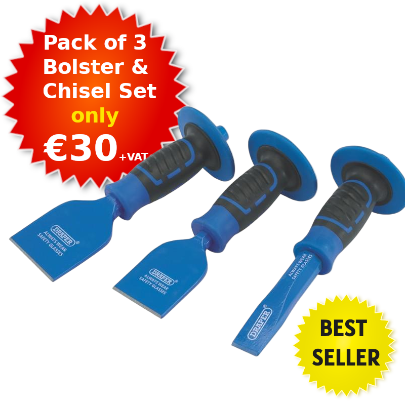 Draper 3 Piece Bolster & Chisel Set