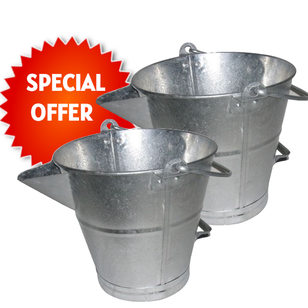 Galvanised Pouring Bucket (Pack of 2)
