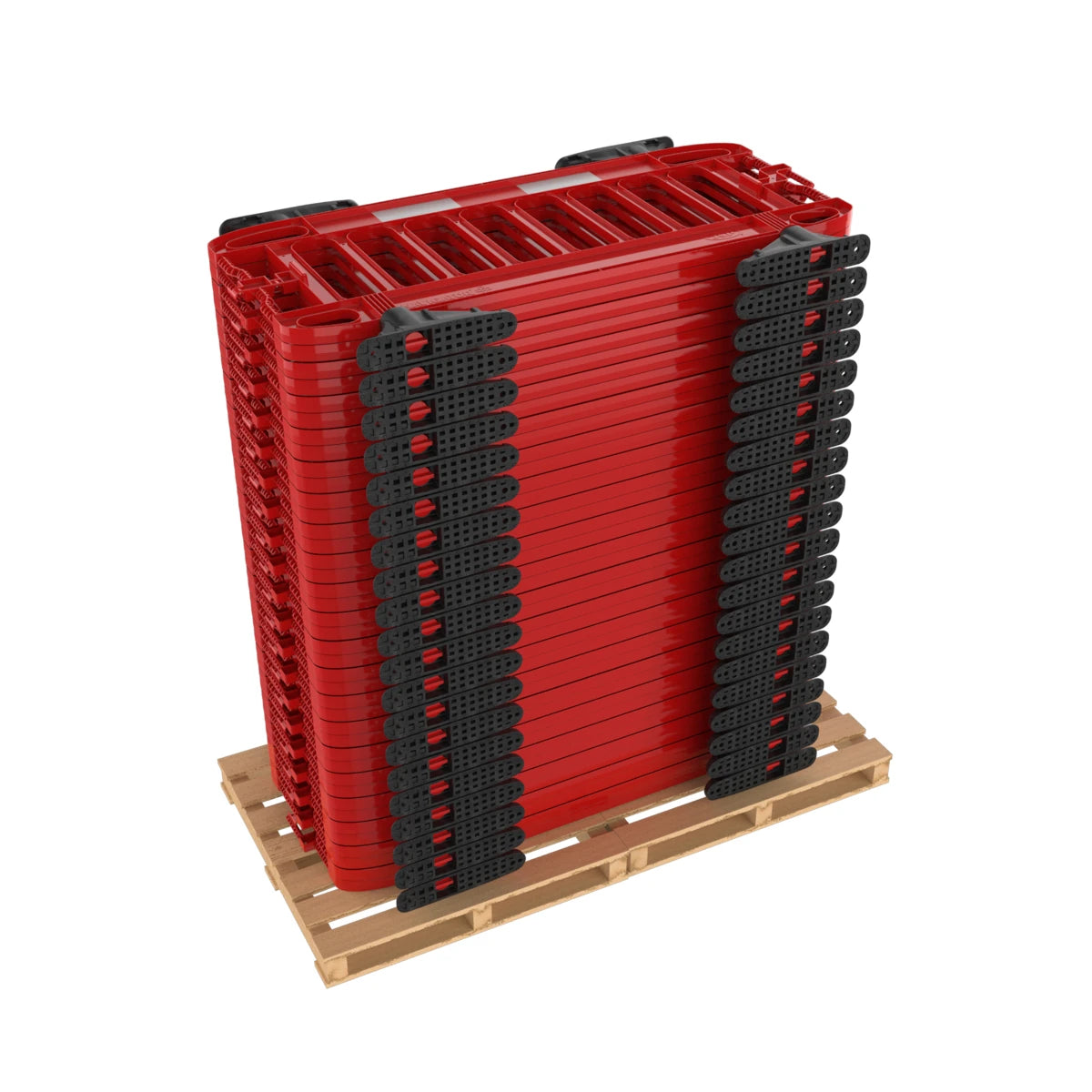 Navigator® Plus 2m Traffic Barrier with Black Anti-Trip Feet - Red