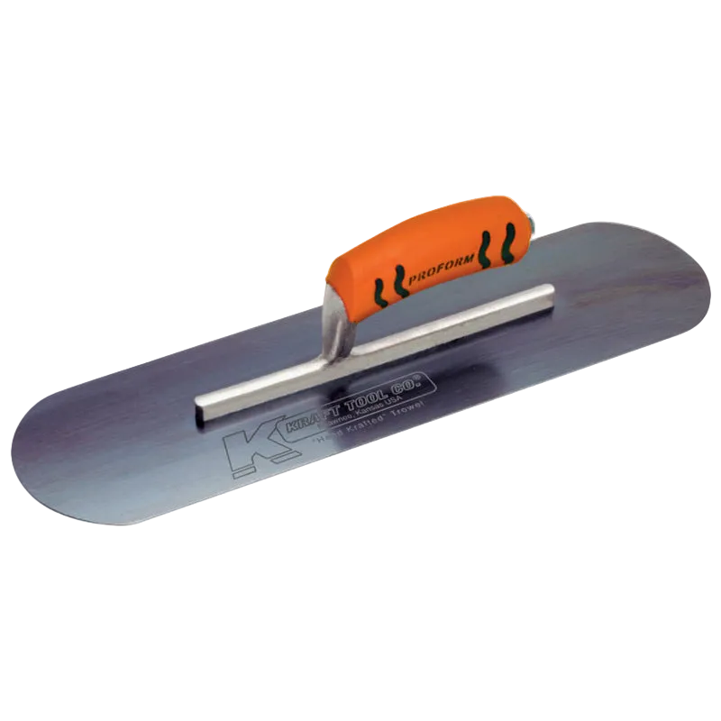 Kraft 20" x 4" Blue Steel Pool Trowel with a ProForm® Handle