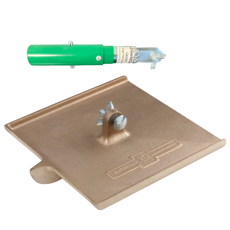 Kraft 8" x 8" 1/4"R, 1"D Bronze Walking Groover with Adapter