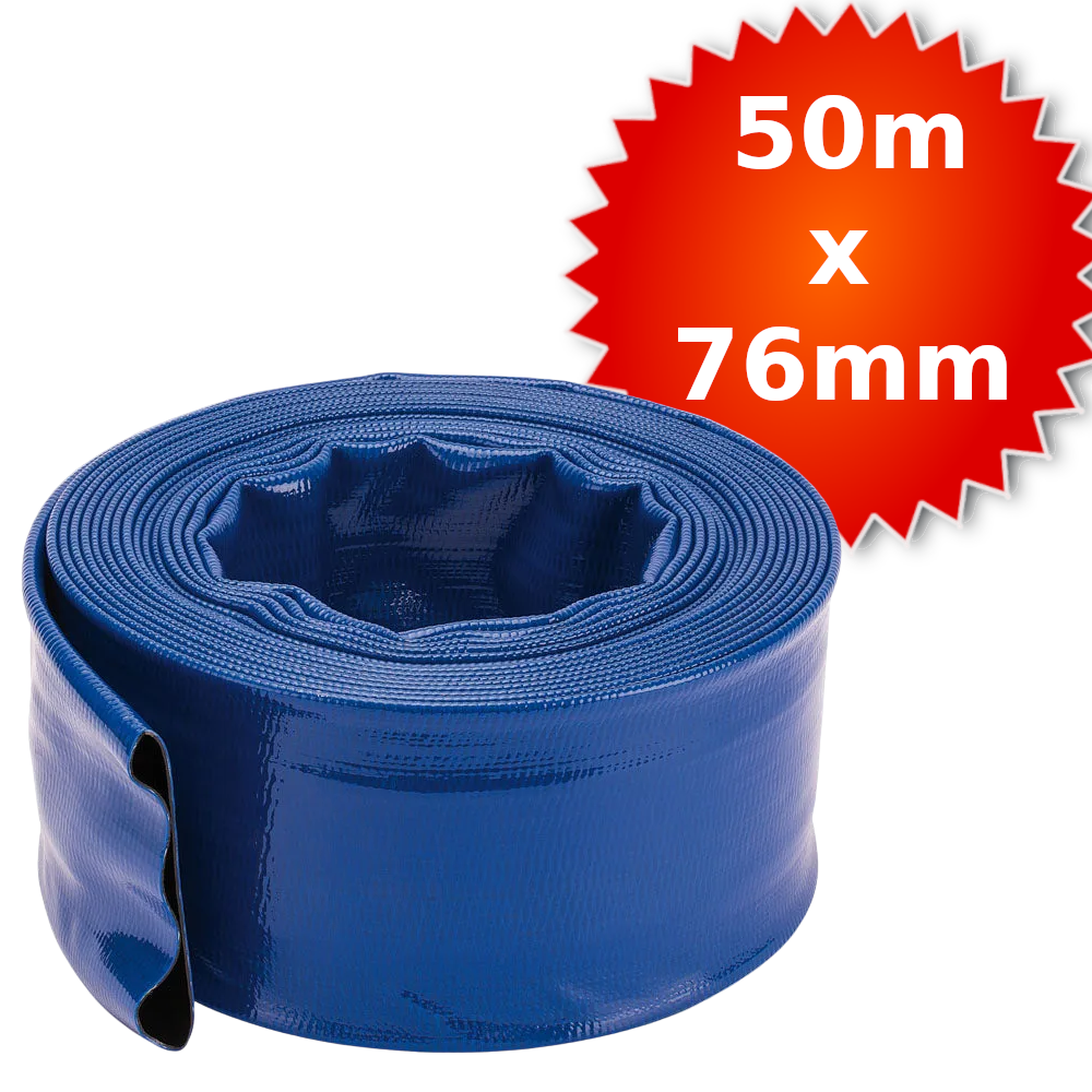 3" Runflat Water Hose (50M x 76mm)