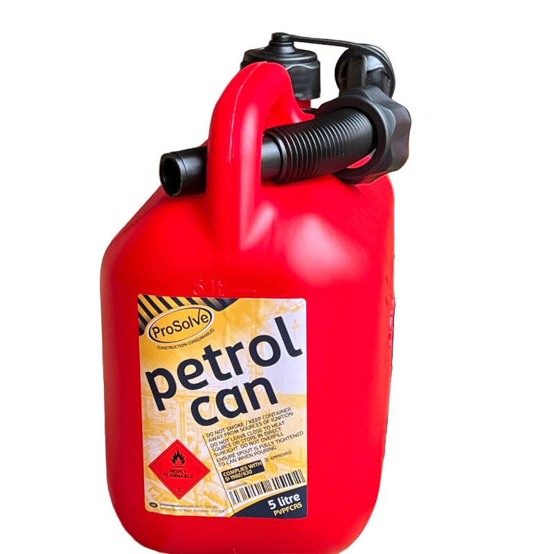 Prosolve Unleaded Petrol Fuel Can Red 5l