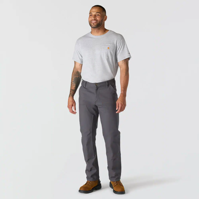 Relaxed Straight Rugged Flex™ Duck Double-Front Trousers Shadow Grey