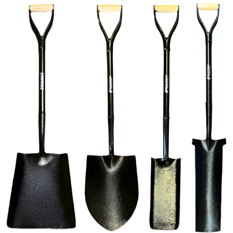 Pack of 4 Bear All-Steel Solid Socket Shovels