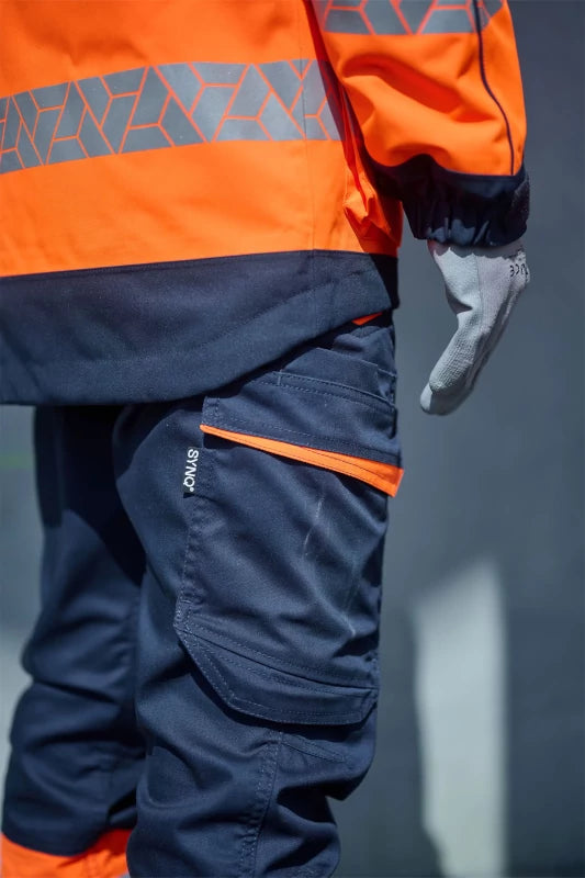 SYNQ® Sioen Showup Orange/Navy Service Trousers, High-Vis