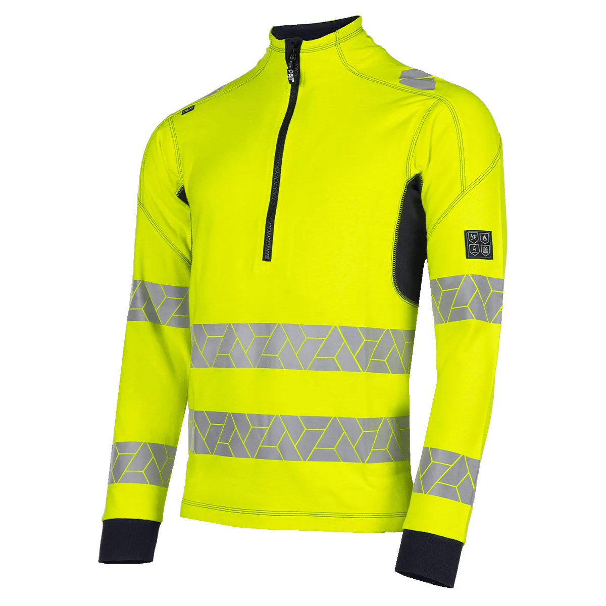 Sioen Nilsan ECO high-vis sweatshirt, half zip, ARC protection (APC1)