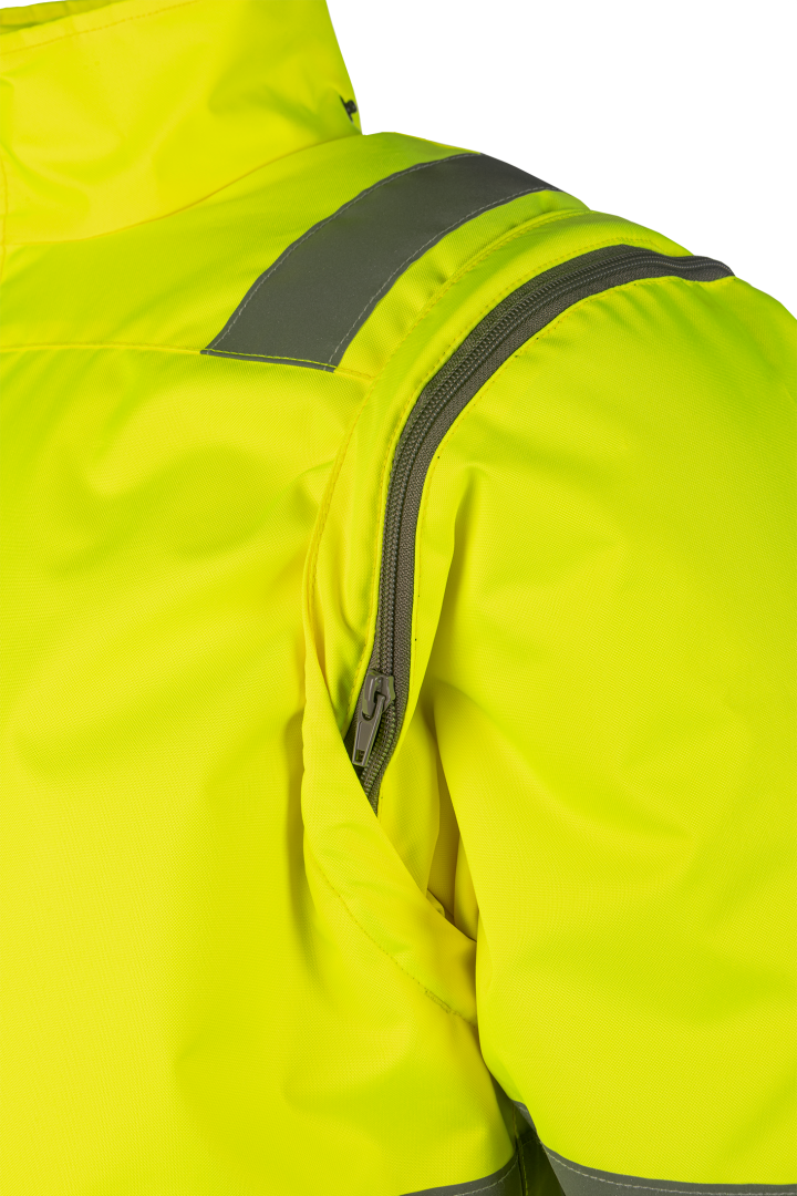 Sioen 4-in-1 Yellow Rain Jacket with Detachable Bodywarmer