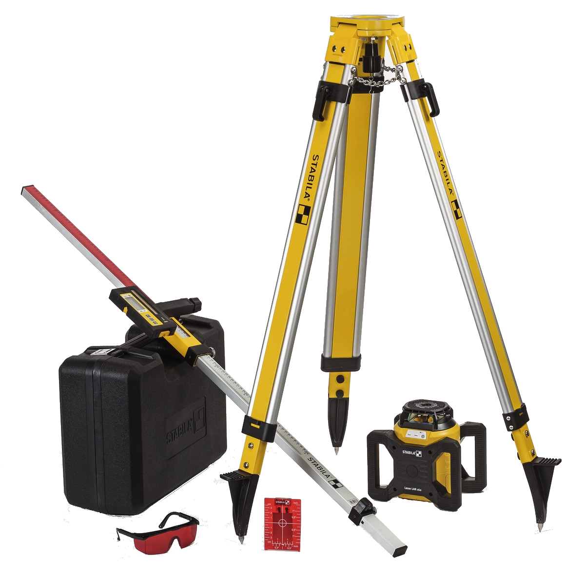 Stabila LAR160 Laser Level 7-Piece Set Plus Rechargable Battery Kit 1