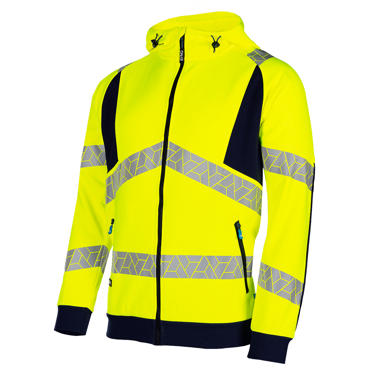 SYNQ® Highlight Yellow Zip-Up Hi-Vis Hoodie