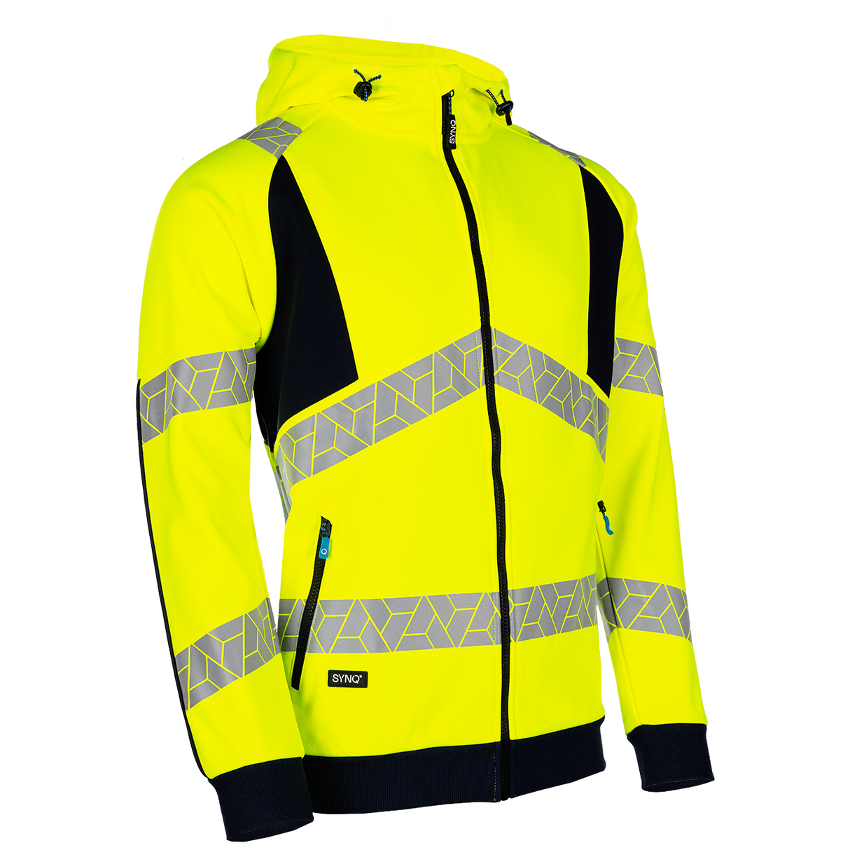 SYNQ® Highlight Yellow Zip-Up Hi-Vis Hoodie