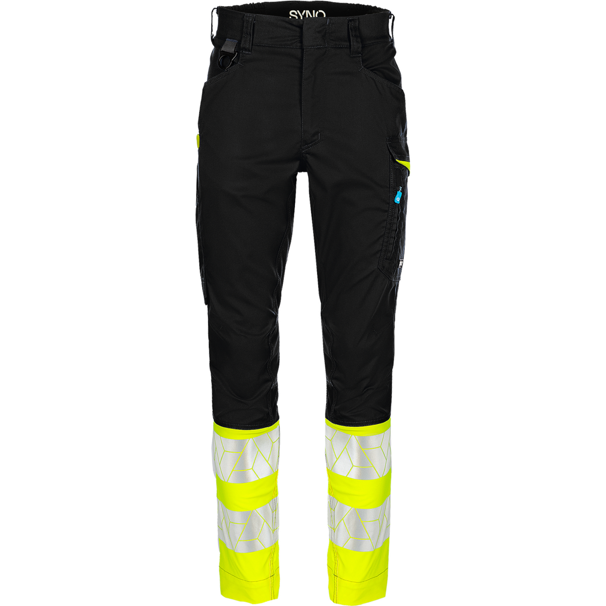 SYNQ® Qlear Hi-Vis Yellow Service Trousers with Stretch Zones Class 1