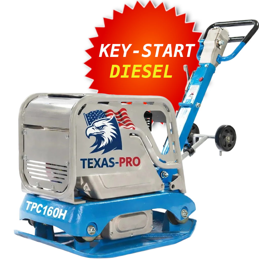 Texas Pro 20" Yanmar Diesel Forward / Reverse Compaction Plate 180kg