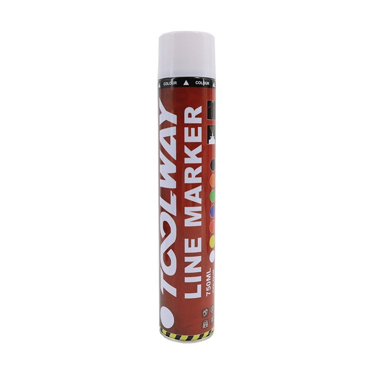 Toolway 750ML White Line-Marking Spray Paint (Box Of 12)