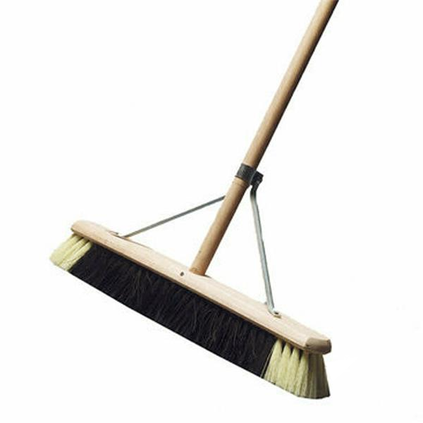 Bulldozer Yard Broom 24"(600mm) with Handle and Stay