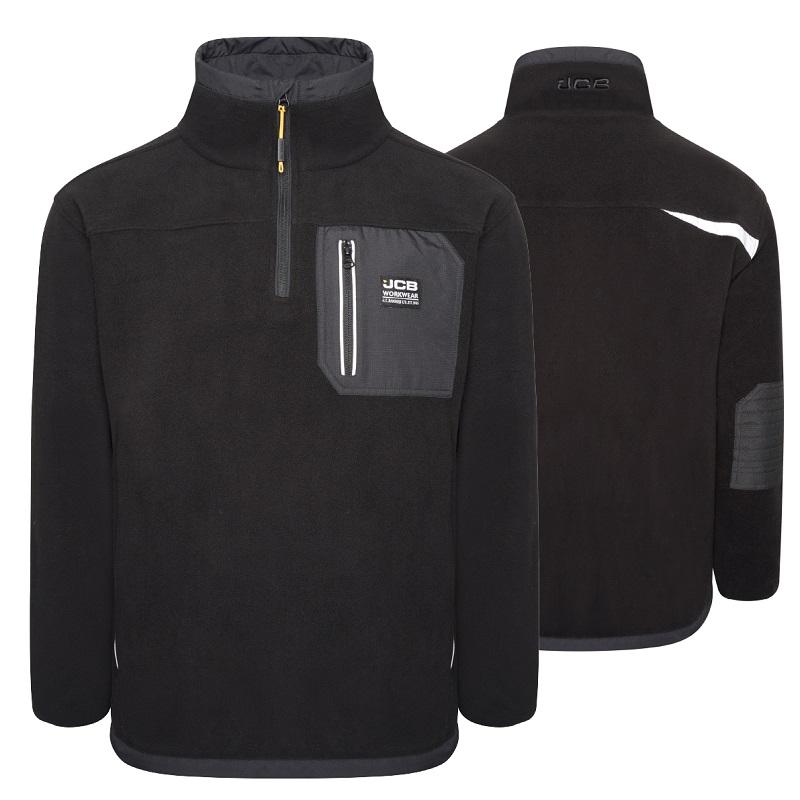 JCB Trade Heavy Duty 1/4 Zip Fleece Black