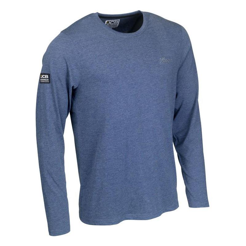 JCB NAVY MARL LONG SLEEVE T-SHIRT