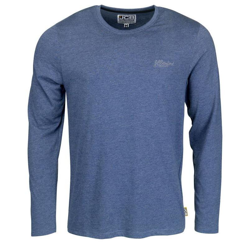 JCB NAVY MARL LONG SLEEVE T-SHIRT