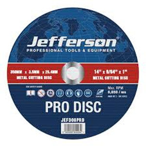 Jefferson 14" Metal Cutting Abrasive Disc 25.4mm Bore (Pack of 25)
