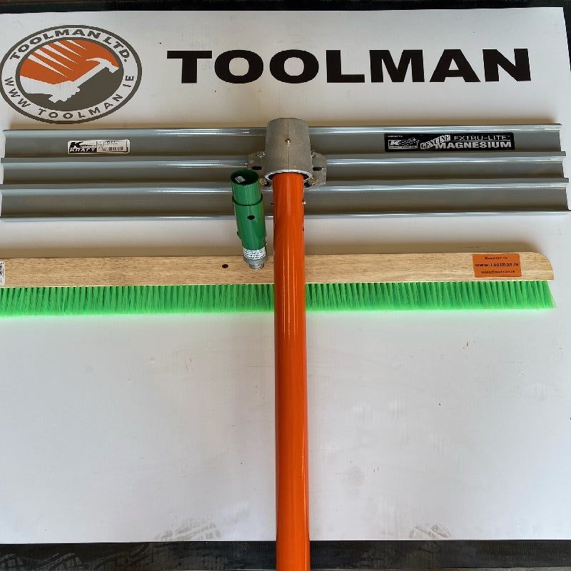 Texas Pro Orange Magnesium Bullfloat Kit with Brush and Adapter