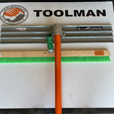 Texas Pro Orange Magnesium Bullfloat Kit with Brush and Adapter