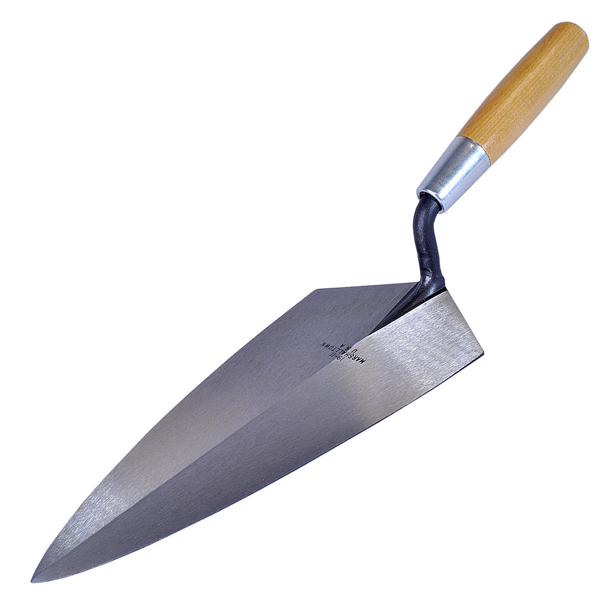 MARSHALLTOWN BRICK TROWEL PHILADELPHIA PATTERN 11” X 5½” - WOOD HANDLE