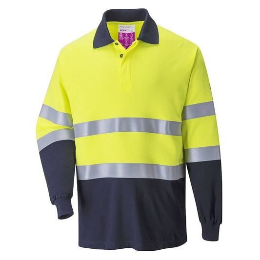 PORTWEST ARC-RATED FLAME RESISTANT ANTI-STATIC TWO TONE POLO SHIRT