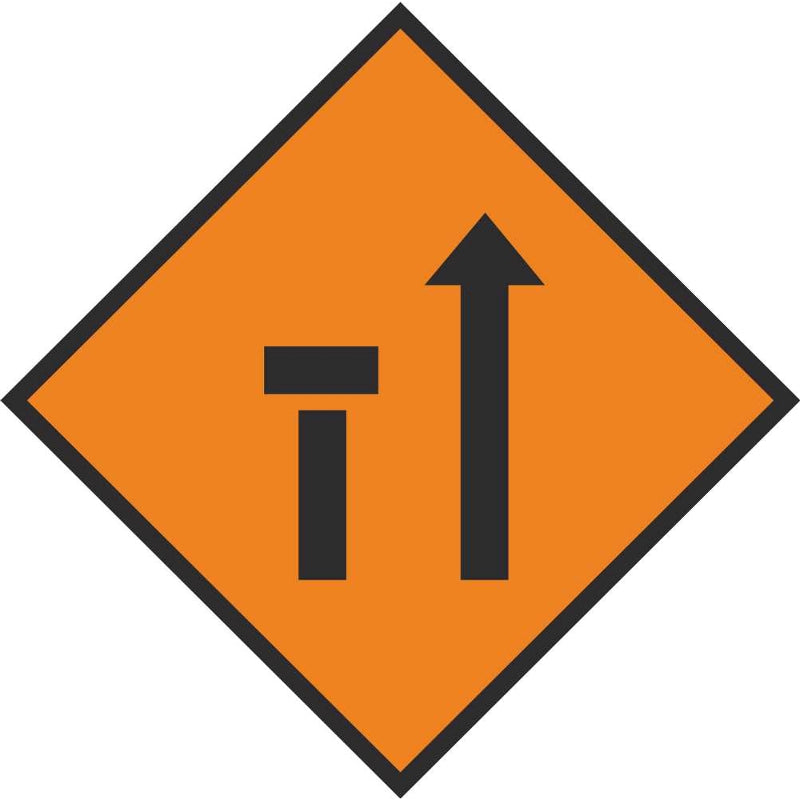 WK 041 ROAD SIGN 600 X 600 LEFT LANE CLOSED – Toolman Limited