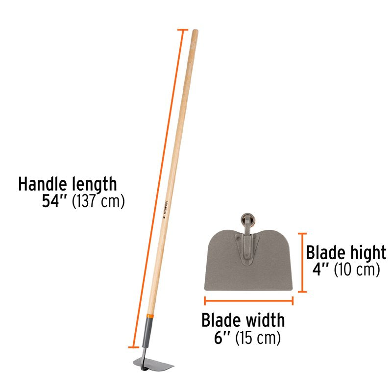 TRUPER 54" HANDLE GARDEN HOE WITH COLLAR